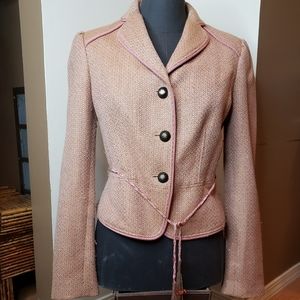 Coral wool blend blazer